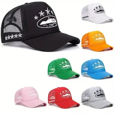 Star and Tank Logo Mesh Trucker Hats