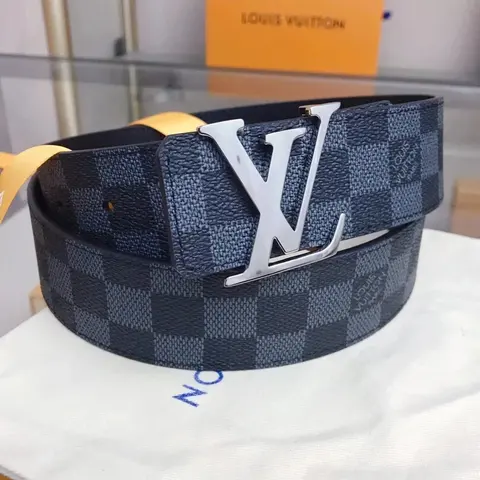 Louis Vuitton Damier Graphite Belt with LV Buckle