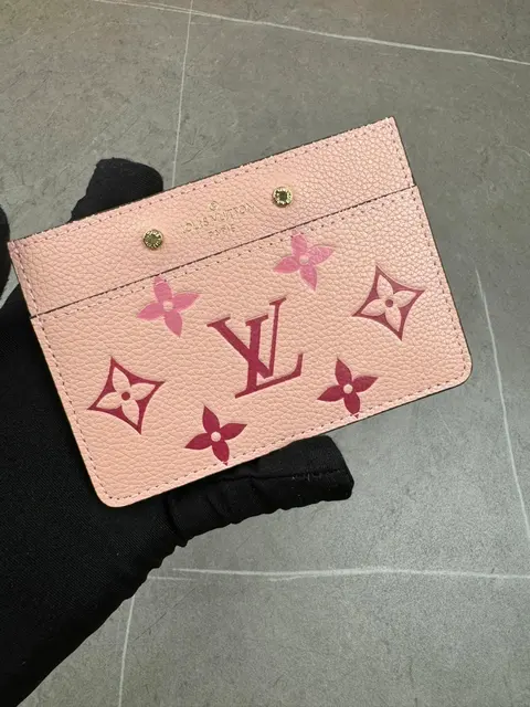 Louis Vuitton Pink Monogram Flower Card Holder