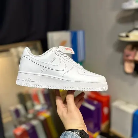 Nike Air Force 1 White Leather Sneakers