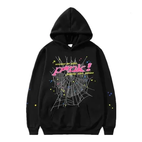Black Hoodie with 'Punk! Never Mind the Spider, Here's the Slime' Graphic