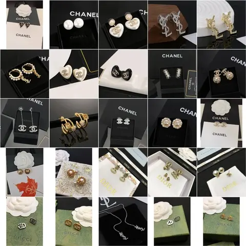 Luxury Brand Earrings Collection - Chanel, Dior, Gucci, YSL