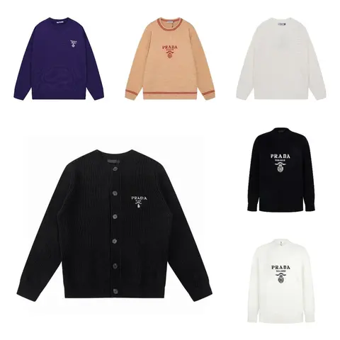 Prada Logo Knit Sweaters and Cardigans Collection