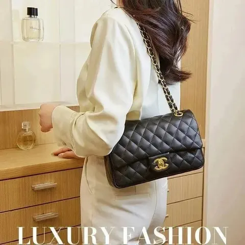 Chanel Quilted Black Leather Shoulder Bag