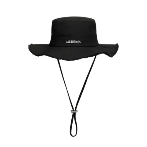 Jacquemus Black Wide Brim Bucket Hat
