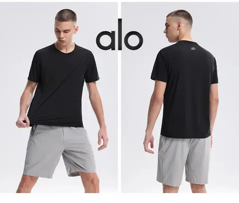 alo Black Short Sleeve T-Shirt