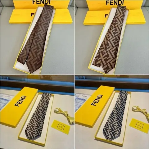 FENDI FF Logo Silk Tie