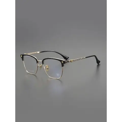 Ray-Ban Titanium Eyeglasses with Gold Accents