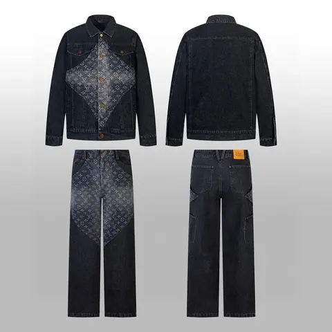 Louis Vuitton Denim Jacket and Pants Set