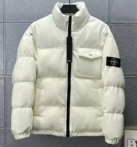 Stone Island White Puffer Jacket