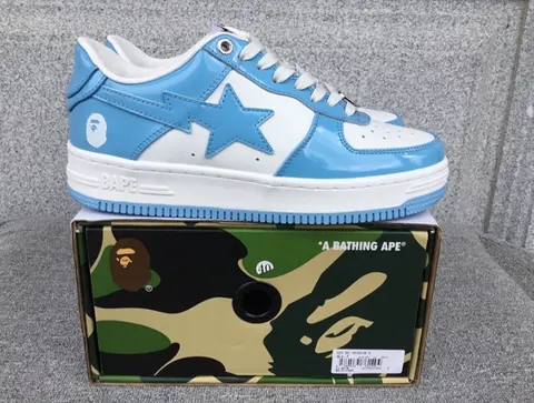 A Bathing Ape BAPE STA Low Top Sneakers Blue White