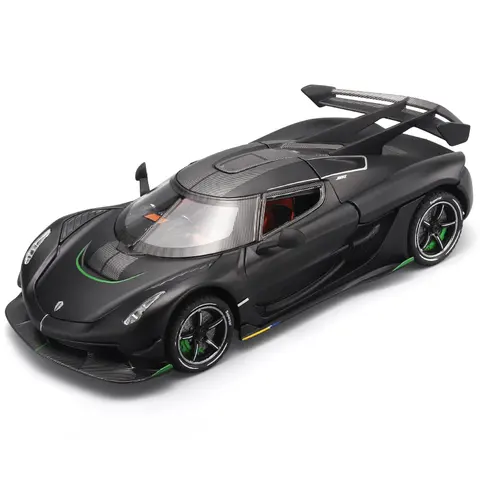 Koenigsegg Jesko Black Carbon Fiber Model Car
