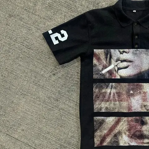 i2 Graphic Print Polo Shirt