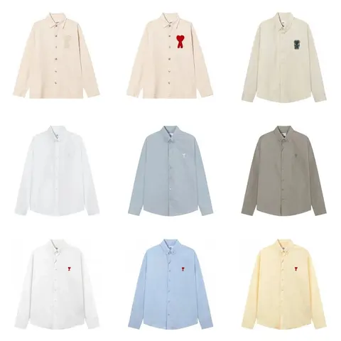 Minimalist Embroidered Button-Up Shirts Collection