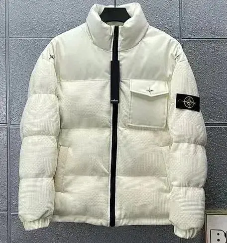 Stone Island White Puffer Jacket