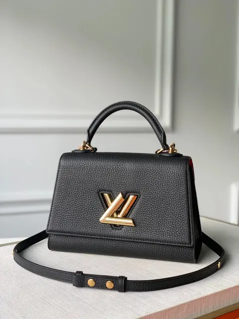 Louis Vuitton Black Leather Twist Bag
