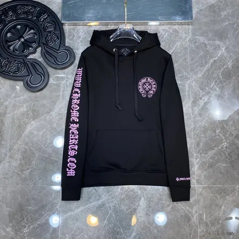 Chromatica Hoodie - Black with Pink Logo