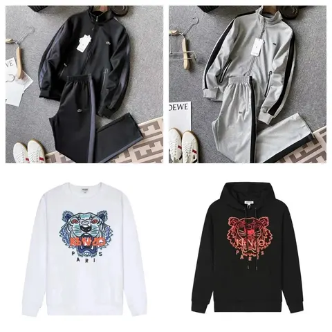 KENZO Paris Tiger Logo Sweatshirts and Lacoste Track Suits