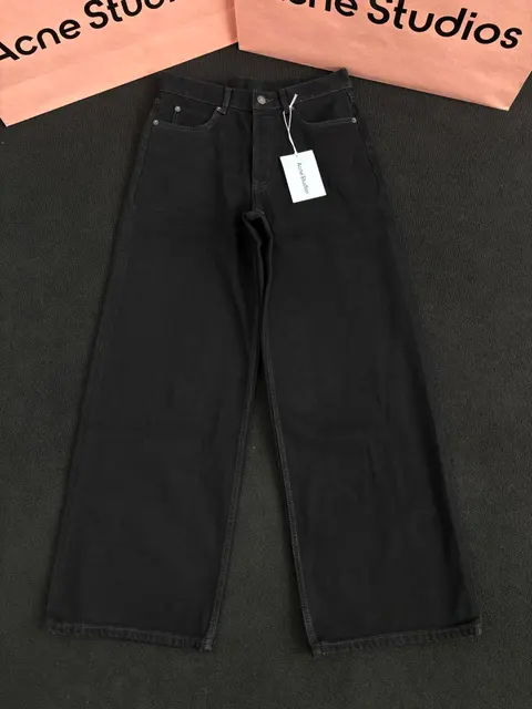 Acne Studios Black Wide-Leg Jeans