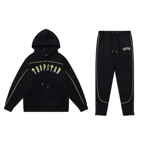 Trapstar Black Hoodie and Jogger Set