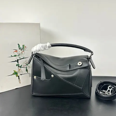 Celine Black Leather Trapeze Bag