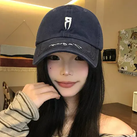 Dark Blue Baseball Cap with White Tooth Logo