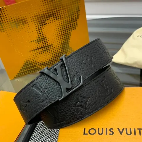 Louis Vuitton Black Monogram Leather Belt