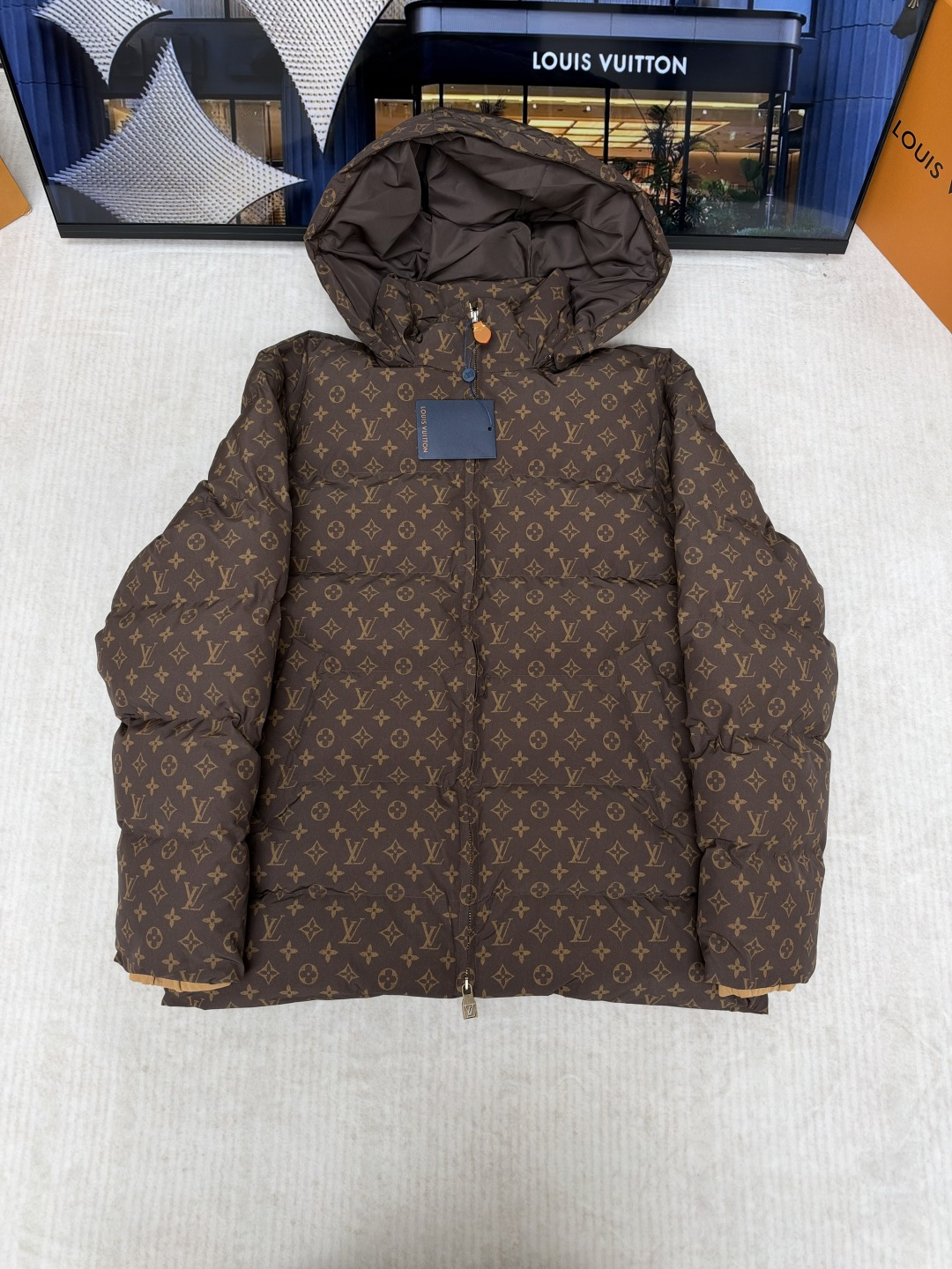 LOUIS VUITTON × Monogram Hooded Padded Parka