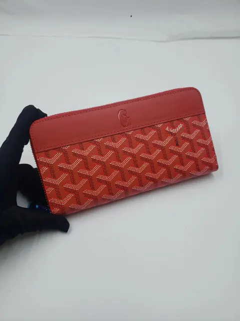 Goyard Red Monogram Long Wallet