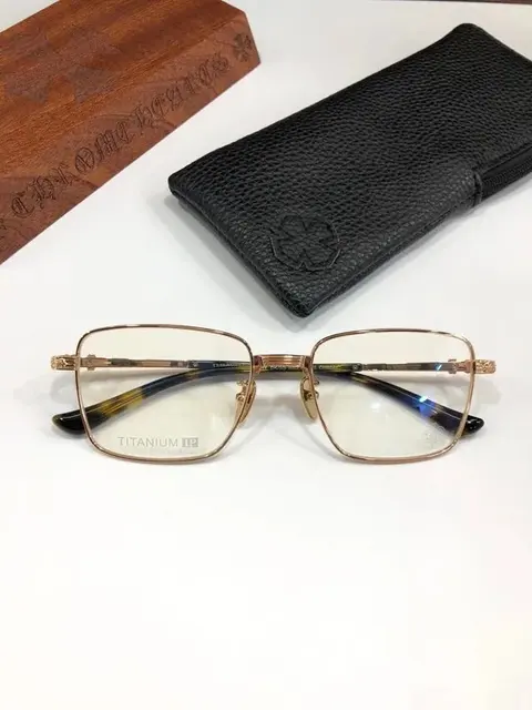 TITANIUM II Square Frame Eyeglasses with Tortoise Shell Temples
