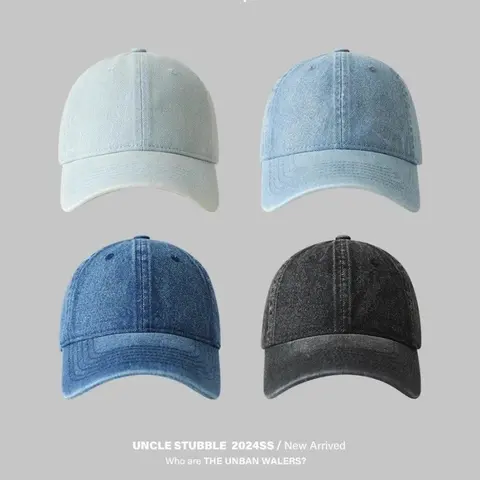 UNCLE STUBBLE 2024SS Denim Baseball Caps