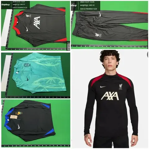Liverpool FC Nike Training Kit - AXA Long Sleeve Top and Pants