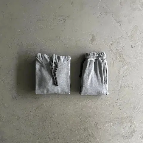 Gray Hoodie and Sweatpants Set