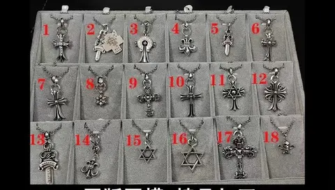 Vintage Distressed Cross Necklace for Men - Lead-Free, Adjustable Length (Default 60cm)