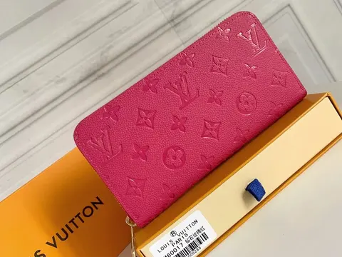 Louis Vuitton Monogram Empreinte Long Wallet in Pink