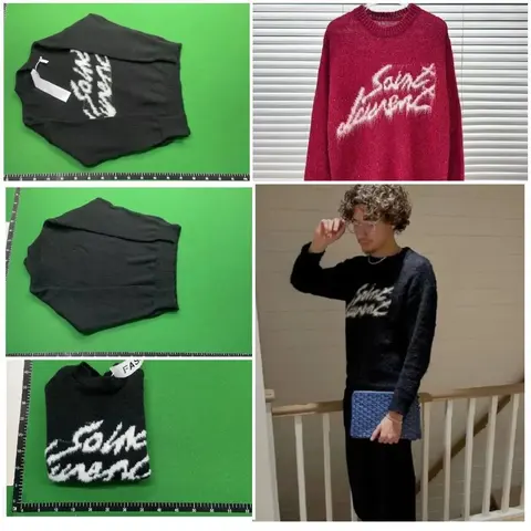 Saint Laurent Logo Knit Sweater