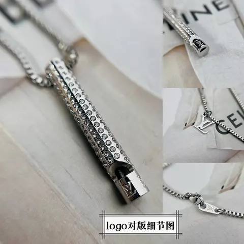 Louis Vuitton Crystal Pendant Necklace
