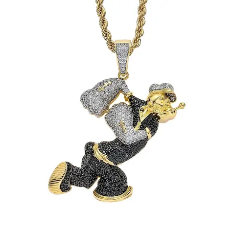 Diamond-Encrusted Mickey Mouse Pendant Necklace