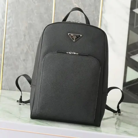 Prada Black Saffiano Leather Backpack
