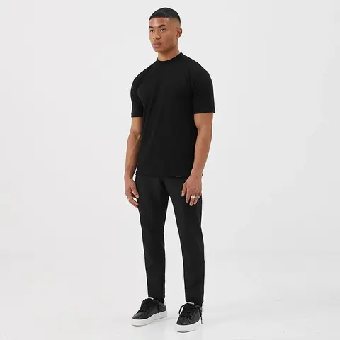 Men's Black T-Shirt and Pants Set