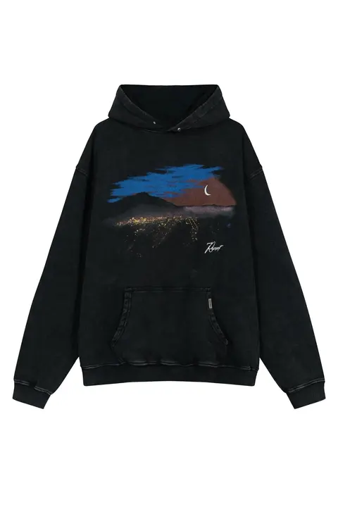 Rebott Night Landscape Print Hoodie