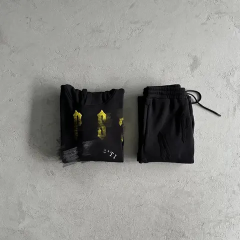 PS Collection Black Hoodie and Sweatpants Set