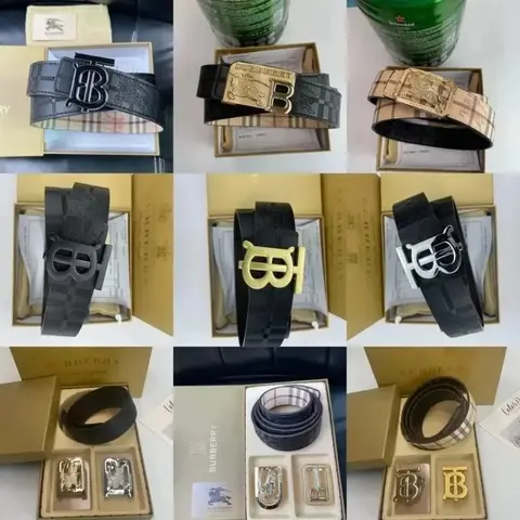 Burberry Belt Collection with Monogram Buckles