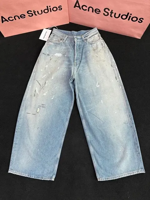 Acne Studios Distressed Wide Leg Jeans
