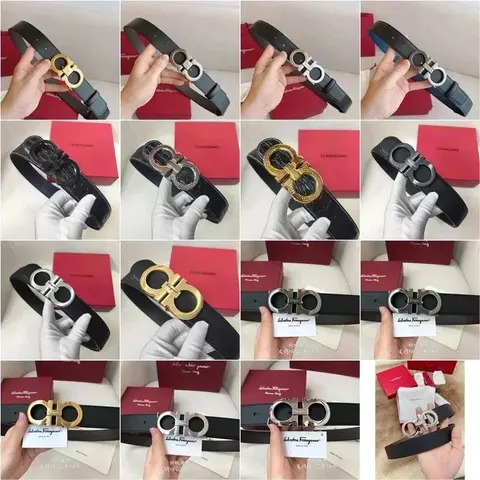 Salvatore Ferragamo Gancini Leather Belt Collection