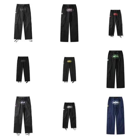 COR*TEIZ Men's Side-Button Loose Casual Trousers with Ribbons