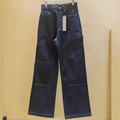 Rick Owens Porterville Double Knee Pants in Blue