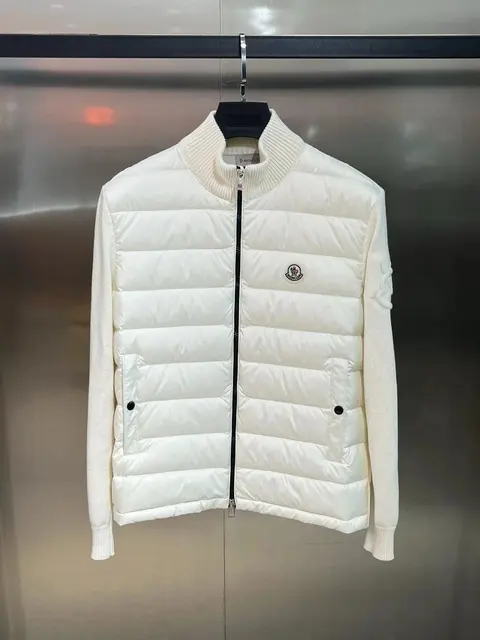Moncler White Quilted Down Jacket