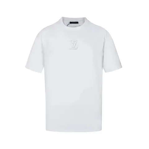 Louis Vuitton White Embroidered Logo T-Shirt