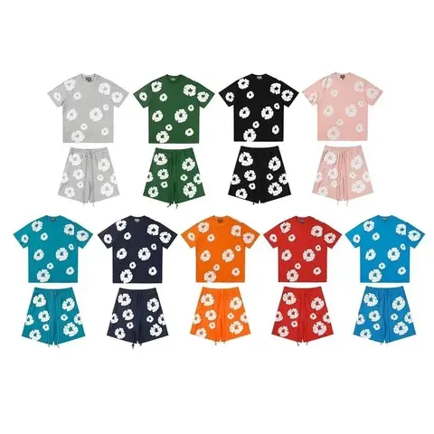 Floral Print Matching T-Shirt and Shorts Sets